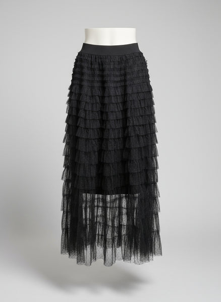 Long Layered Lace Skirt