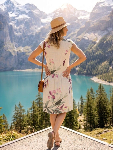 Floral Linen Dress