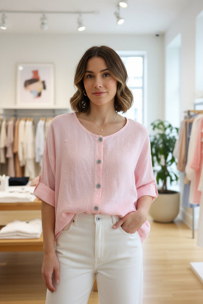 3/4 Sleeve Linen Shirt