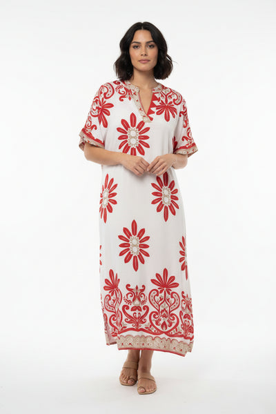 Short Sleeve Print Dress