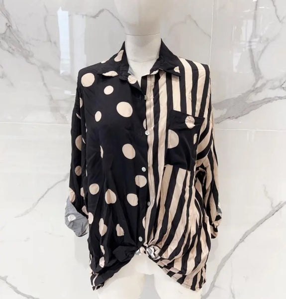 Polka Dot/ Stripe Shirt