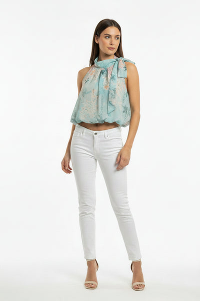 Sleeveless Floral Top