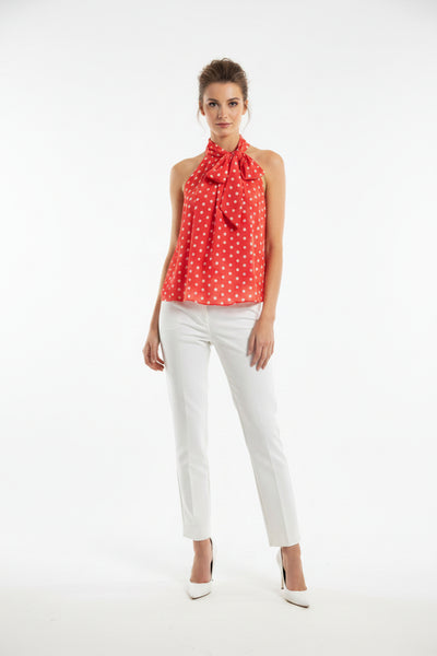 Sleeveless Polka Dot Top