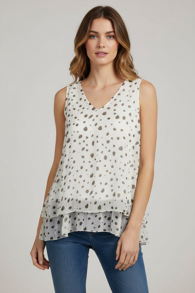 Sleeveless Layered Top