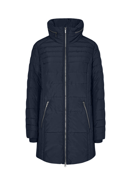 Quilted 3/4 hooded Coat