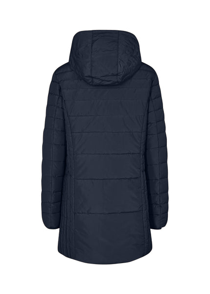 Quilted 3/4 hooded Coat