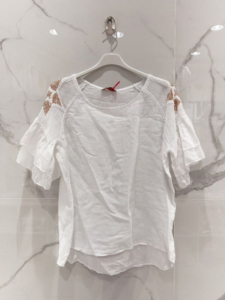 Short Sleeve Linen Top