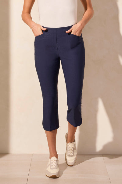 Flatten-It Pull On Capri With Round Slit