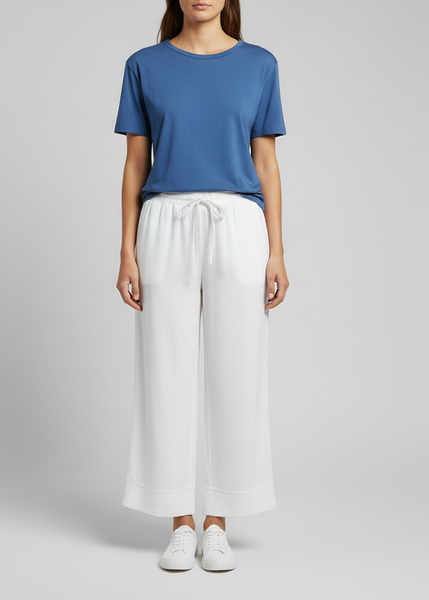 Wide Leg Linen Mixed Pants
