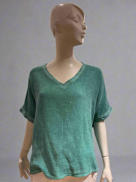 Linen/Cotton Mix Top - Italian