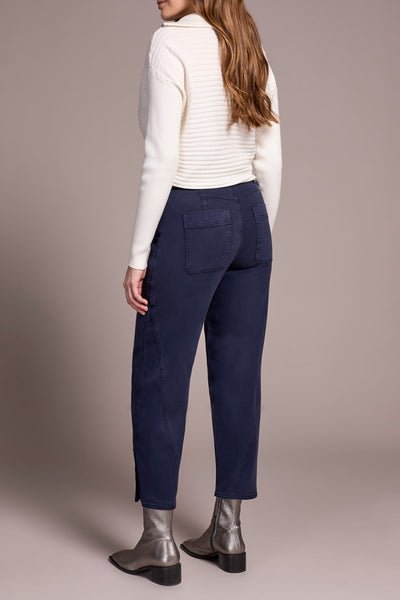Fly Front Ankle Pants With Button Vent
