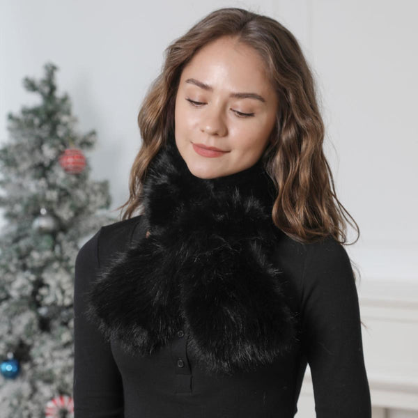 Faux Fur Pull Through Scarf