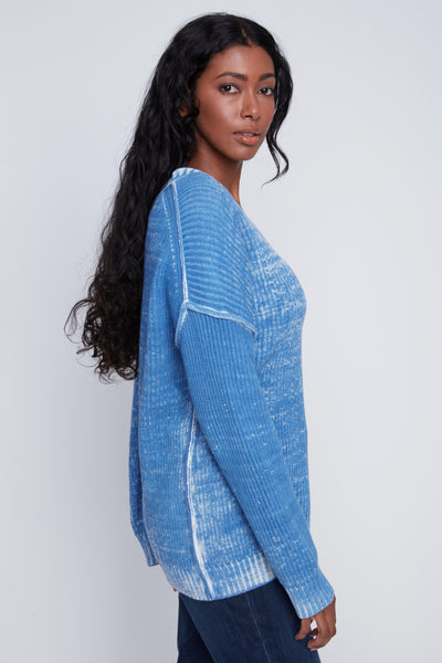 Long Sleeve Cotton Blend Sweater