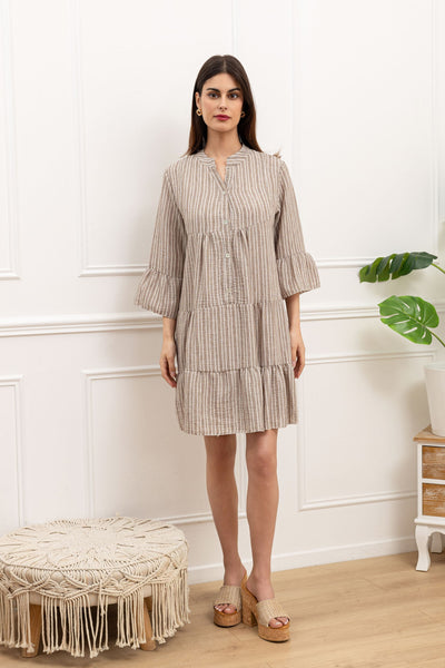Bell Sleeve Stripe Dress