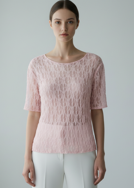 Short Sleeve Lace Top