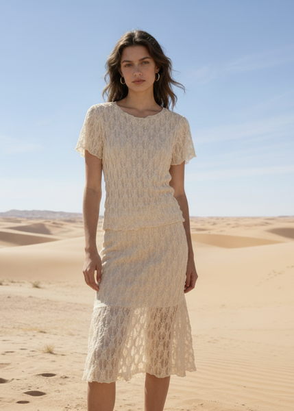 Short Sleeve Lace Top