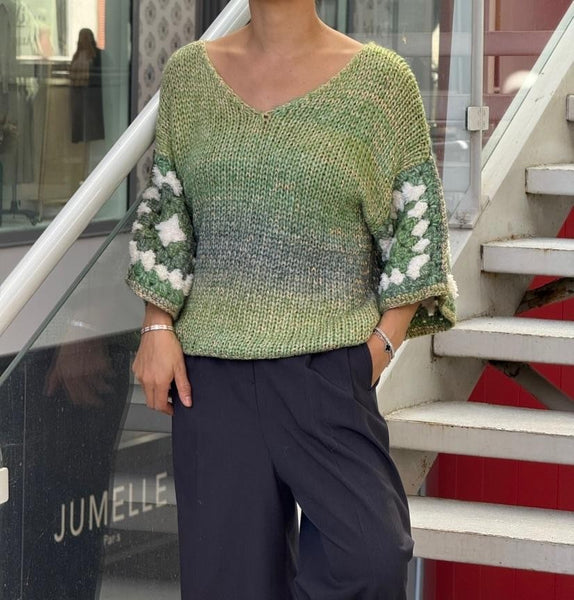 3/4 Sleeve Loose Knit Sweater