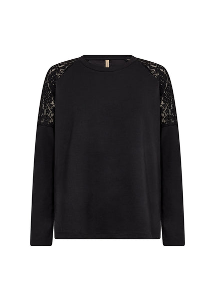 Lace Shoulder Sweatshirt