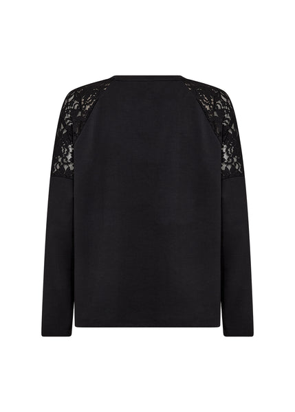 Lace Shoulder Sweatshirt