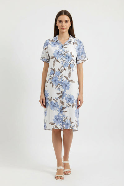 Short Sleeve Floral Dress