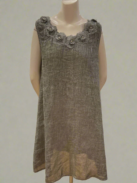 Sleeveless Linen Dress