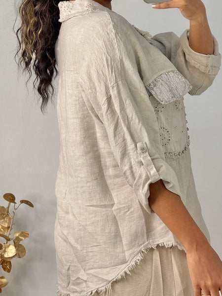 Detail Pocket Linen Shirt