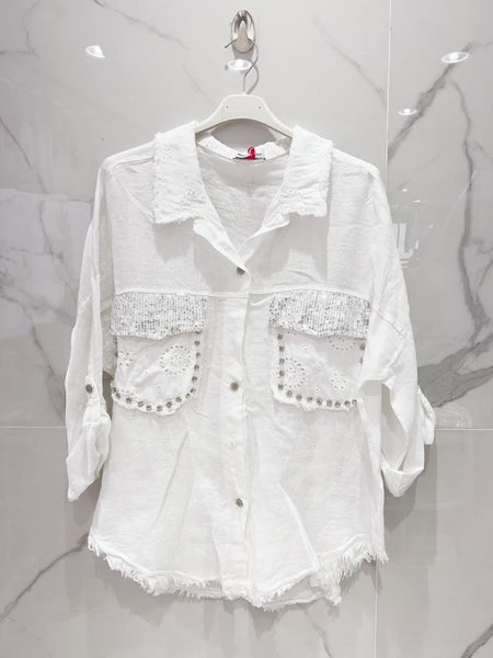 Detail Pocket Linen Shirt