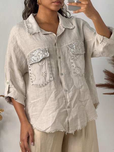 Detail Pocket Linen Shirt