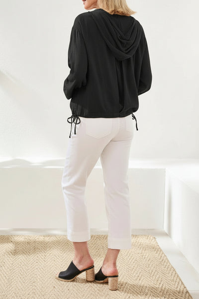 Button Front Jacket With Hoodie