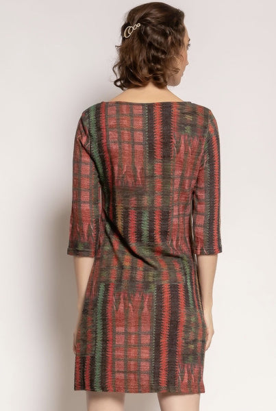 3/4 Sleeve Print Dress