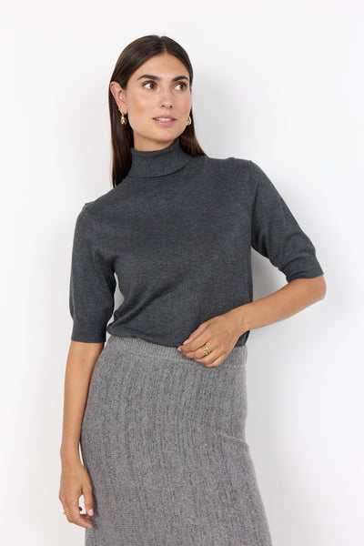 Short Sleeve Turtle Neck Sweater