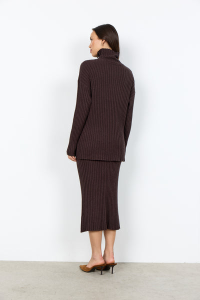 Rib Textured Turtle Neck Sweater