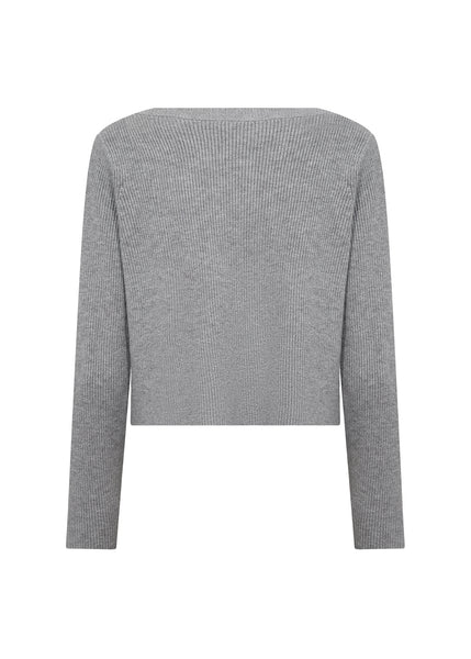 Crop Tie Detail Knit Cardigan