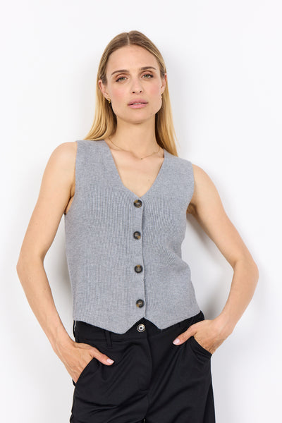 Button Front Knit Vest