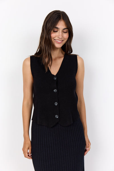 Button Front Knit Vest