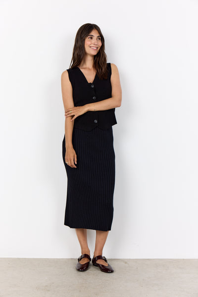 Button Front Knit Vest