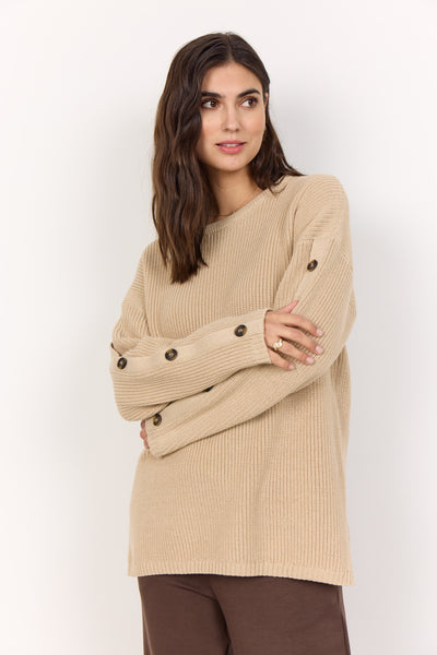 Button Detail Sleeve Sweater