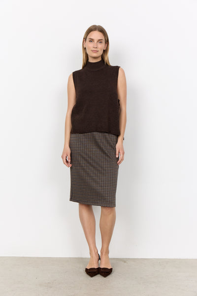 Mock Neck Side Tie Knit Vest
