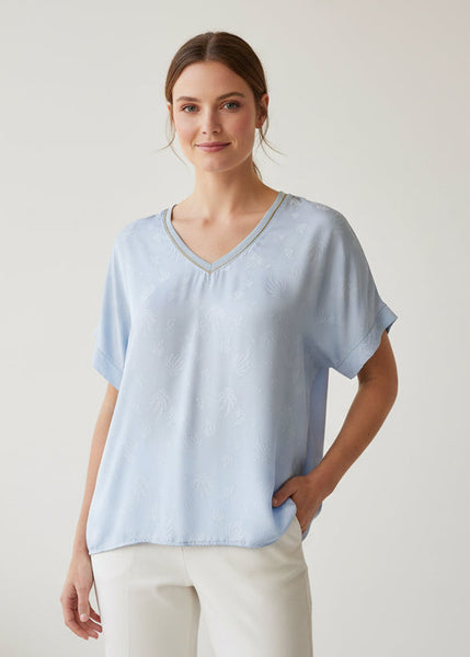 Short Sleeve Sateen Top