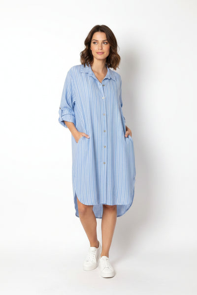 Stripe Button Front Tunic