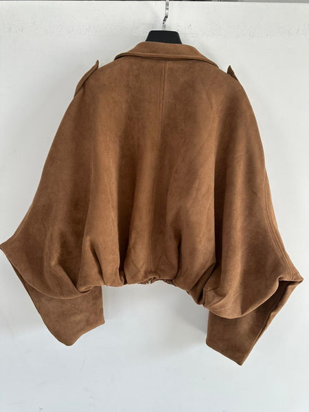 Ultra Suede Zipper Front Jacket