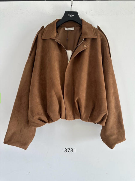 Ultra Suede Zipper Front Jacket