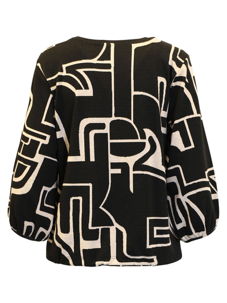 3/4 Sleeve Printed Top
