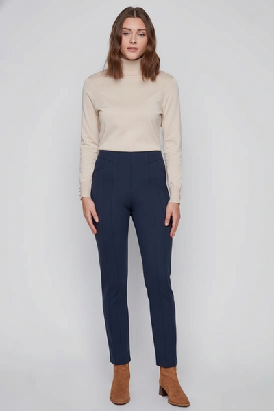 Detail Waist Ponte Pants
