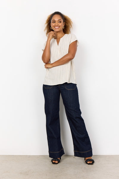 Stripe Linen Top