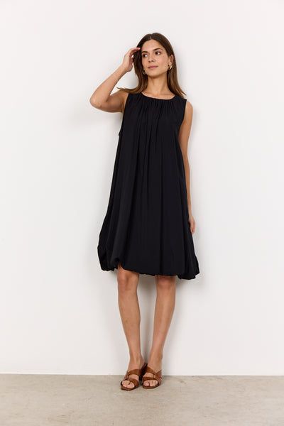 Sleeveless Gathered Neckline Dress