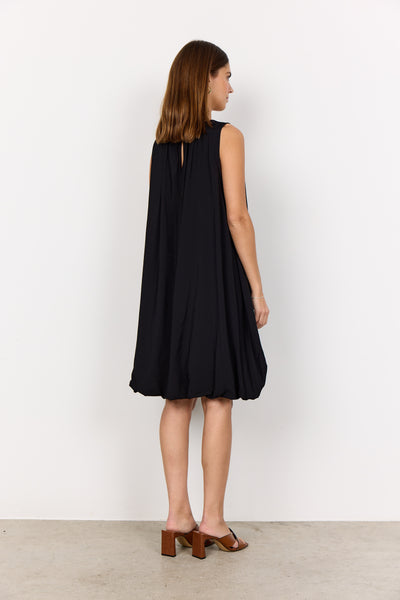 Sleeveless Gathered Neckline Dress