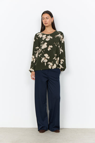 Long sleeve Floral Print Blouse