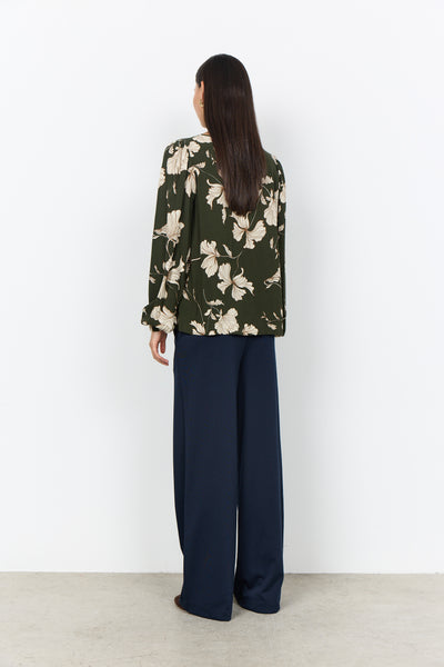 Long sleeve Floral Print Blouse