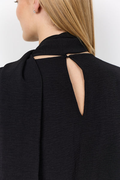 3/4 Drape Sleeve Blouse With Scarf